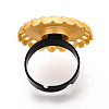 Adjustable Alloy & Iron Bezel Cup Ring Base with Rotatable Tray MAK-T012-14G-3