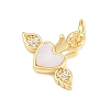 Valentine's Day Brass Micro Pave Clear Cubic Zirconia Pendants KK-H273-39G-02-2