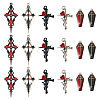 24Pcs 6 Styles Alloy Enamel Pendants ENAM-TA0001-56-2