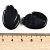 Natural Black Stone Pendants G-K359-03B-3