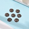 4-Petal Tibetan Style Alloy Flower Bead Caps LS-X-TIBE-S222-R-NR-4