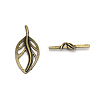 Zinc Alloy Toggle Clasps PALLOY-WH0001-13-1