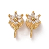 Brass Micro Pave Cubic Zirconia Ear Cuff Findings KK-F898-19D-G-1