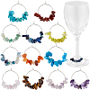 Gemstone Chips Wine Glass Charms AJEW-SC0002-48-1