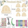DIY Unfinished Wood Rainbow Wind Chime Kits for Children's Crafts ST-CJ0009-2-2