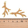 Brass Micro Pave Cubic Zirconia Pendants CU-CBAB3AD-01G-02-3