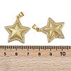 Brass Micro Pave Cubic Zirconia Pendants KK-I358-054A-G-3