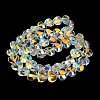 Electroplate Transparent Glass Beads Strands EGLA-B012-AB01-3