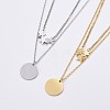 304 Stainless Steel Double Layer Necklaces NJEW-F267-24-1
