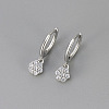 Valentine's Day Brass Clear Cubic Zirconia Hoop Earrings WG82BE5-02-1