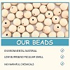 Natural Wooden Beads WOOD-PH0009-36-4