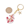 Iron Glass Seedbead Keychain KEYC-MZ00034-01-3