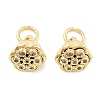 Rack Plating Brass Micro Pave Cubic Zirconia Pendants KK-Z071-63G-2