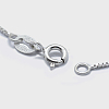 Rhodium Plated 925 Sterling Silver Box Chain Necklaces STER-F039-45cm-04P-2