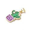 Brass Enamel Pendants FIND-I054-01A-G-2