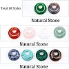  10Pcs 10 Styles Natural & Synthetic Gemstone Pendants G-NB0003-90-5