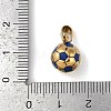 Trendy Necklace Findings 304 Stainless Steel FootBall/Soccer Ball Pendants STAS-L012-B01G-01-3