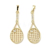 Brass Micro Pave Clear Cubic Zirconia Pendants KK-I476-24G-1