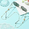 4Pcs 4 Style Natural Mixed Gemstone Chips & Lampwork Mushroom Beaded Eyeglasses Chains Set AJEW-TA00020-3