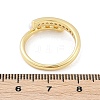 Brass Micro Pave Clear Cubic Zirconia Finger Rings for Women RJEW-R011-08G-02-5