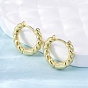 Brass Twisted Rope Chunky Hinged Huggie Hoop Earrings for Women LS-EJEW-P196-25G-1