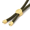 Twisted Nylon Cord Silder Bracelets DIY-B066-03G-04-3