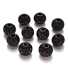 Painted Natural Wood Beads LS-X-WOOD-N006-03A-10-1