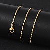 Ion Plating(IP) 304 Stainless Steel Oval Ball Chain Necklace for Men Women X-NJEW-M200-09G-4