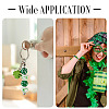 80Pcs 8 Styles Printed Wood European Beads WOOD-TA0002-98-9