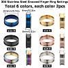 SUNNYCLUE 12Pcs 6 Colors 304 Stainless Steel Grooved Finger Ring Settings RJEW-SC0001-01C-2