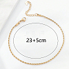 Beach Stainless Steel Rope Chain Anklets for Women SS7135-1-5