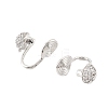 Brass Clip-on Earring Findings KK-K371-27B-P-3