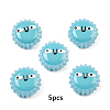 5Pcs Fuuny Painted Glass Beads Enamel Beads LAMP-YW0004-05D-1
