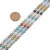 Frosted Natural Flower Amazonite Bead Strands G-PH0028-8mm-03-4