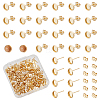 Flat Round 304 Stainless Steel Stud Earring Settings STAS-UN0060-74A-G-1