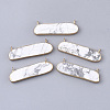 Electroplate Natural Howlite Pendants G-S344-47E-1