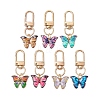 Butterfly Alloy Enamel Pendant Decorations KEYC-JKC00925-1