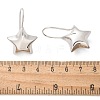 Star Brass Dangle Earrings EJEW-B132-05P-5