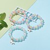 Transparent Acrylic Bead in Bead Stretch Bracelet Sets for Kids BJEW-JB06509-3