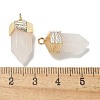 Natural Quartz Crystal Faceted Pendants G-G181-03G-03-3