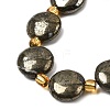 Natural Pyrite Beads Strands G-Z131-H01-01-4