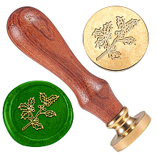 Retro Christmas Golden Tone Brass Sealing Wax Stamp Head AJEW-WH0208-816