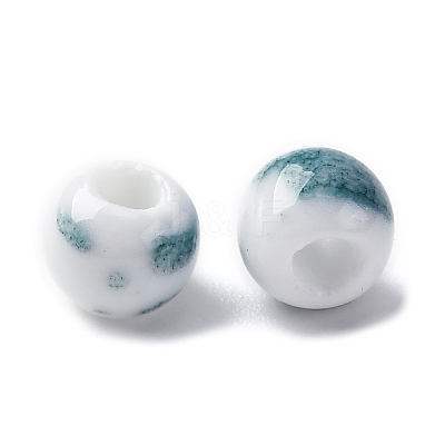 Bright Glazed Porcelain Beads PORC-D300-A-M-1