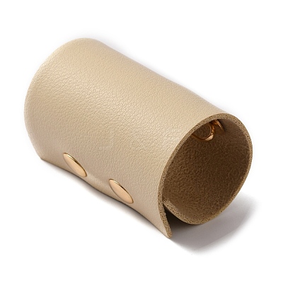 PU Leather Foldable Ponytail Holder Hair Cuff OHAR-WH0021-28B-1