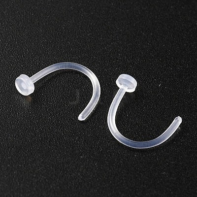 Acrylic L-Shaped Nose Ring AJEW-YW0001-06J-1