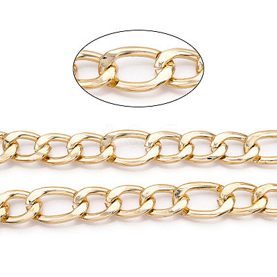 Aluminum Faceted Figaro Chain CHA-N003-34KCG-1