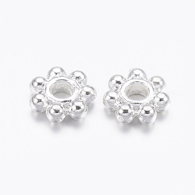 Tibetan Style Alloy Daisy Spacer Beads TIBEB-S039-047S-NR-1