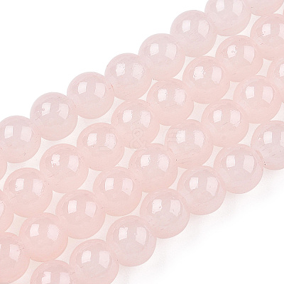 Baking Paint Imitation Jade Glass Round Bead Strands DGLA-Q021-8mm-41-1
