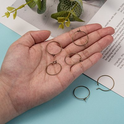Brass Wine Glass Charm Rings LS-EC067-2AB-NF-1