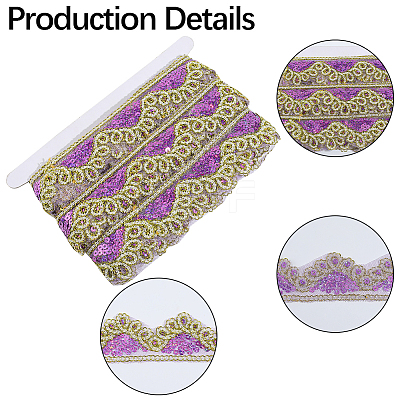 Sparkle Polyester Lace Ribbon SRIB-WH20020-049B-1